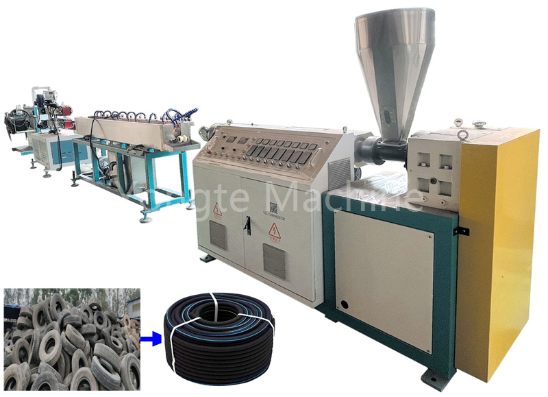 Μηχανή κατασκευής λαστιχένιου λασομαρτικού σωλήνα χρησιμοποιώντας ανακυκλωμένη σπατάλη ελαστικού από καουτσούκ